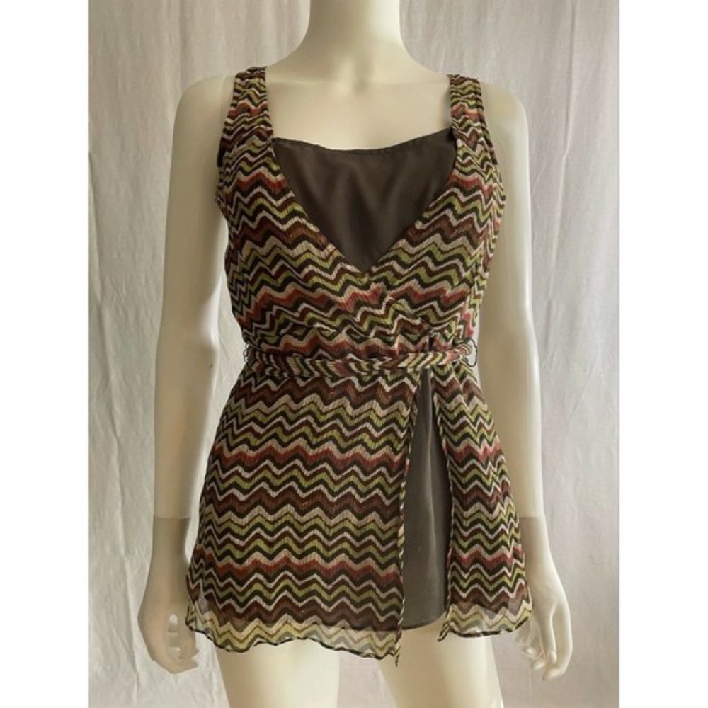 Lucky Brand Women's Top Blouse Brown S